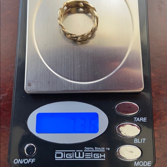 14k GOLD CHAIN RING - Picture 5 of 5